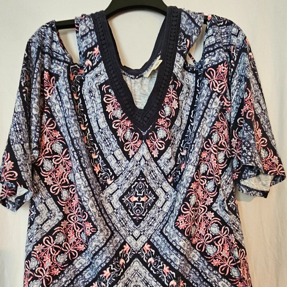 Style‎ & Co open shoulder tunic top XL